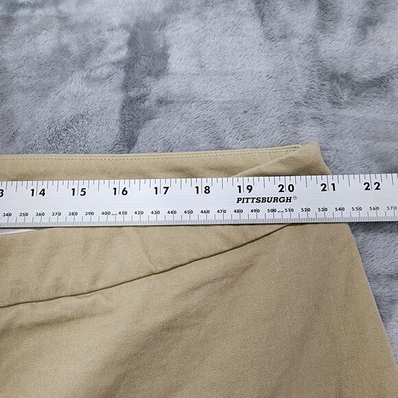 Lands End Pants Womens 22W Tan Khaki Mid Rise Slim Leg Crop Capri Stretch Office - Picture 8 of 12